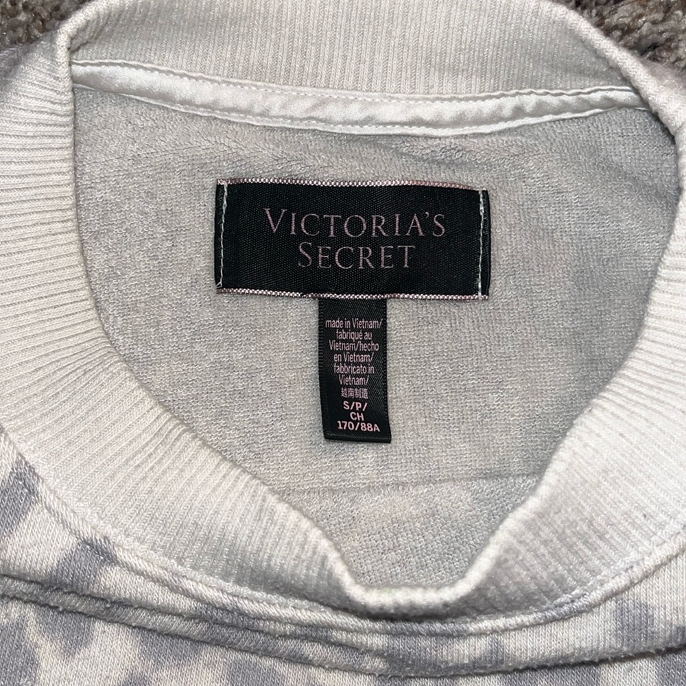 Victoria Secret soft grey leopard print sweater